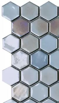 MODERN H35 H35352MD DIAMOND STEEL GREY 352 - 3 -D GLOSSY GLASS - MOSAIC TILE