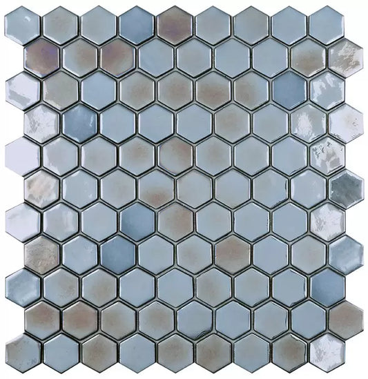 MODERN H35 H35352MD DIAMOND STEEL GREY 352 - 3 -D GLOSSY GLASS - MOSAIC TILE