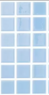 Modern 1X1 Squares 093107M Celestial Light Blue Glossy -  107  Mosaic Tile - B2C TILE OUTLET