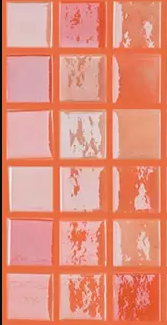 MODERN 1X1 SQUARES 093402M ORANGE BLOSSOM GLASS - 402 MOSAIC TILE