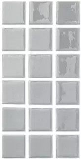 Modern 1X1 Squares 093108M Gray Glossy Glass -  108 Mosaic Tile - B2C TILE OUTLET