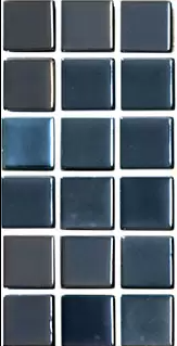 MODERN 1X1 SQUARES 093358M LUX BLACK IRISDECENT GLOSSY GLASS- 358 MOSAIC TILE