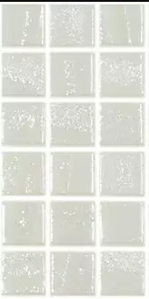 MODERN 1X1 SQUARES AQUA FIRE WHITE GLOW IN THE DARK GLOSSY GLASS - AQUA FIRE WHITE MOSAIC TILE