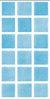 Modern 1X1 Squares 093501M Fog Turquoise Blue Glossy Glass -  501 Mosaic Tile - B2C TILE OUTLET