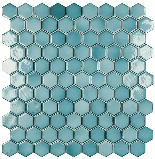 MODERN H35 H35370M TURQUESA 370 GLOSSY GLASS - MOSAIC TILE