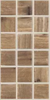 MODERN 1X1 WOOD CEREZO MT MATTE GLASS - MOSAIC TILE