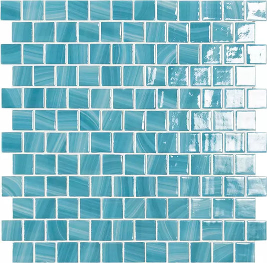 MODERN 1X1 5609 ZEN BL BR GLOSSY GLASS - MOSAIC TILE