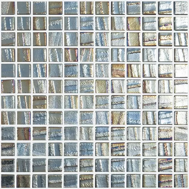 Modern 1X1 Squares Aqua Ocean Glass Glossy Mosaic Tile - B2C TILE OUTLET