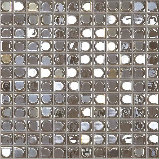 MODERN 1X1 AURA COFFEE GLOSSY GLASS - MOSAIC TILE