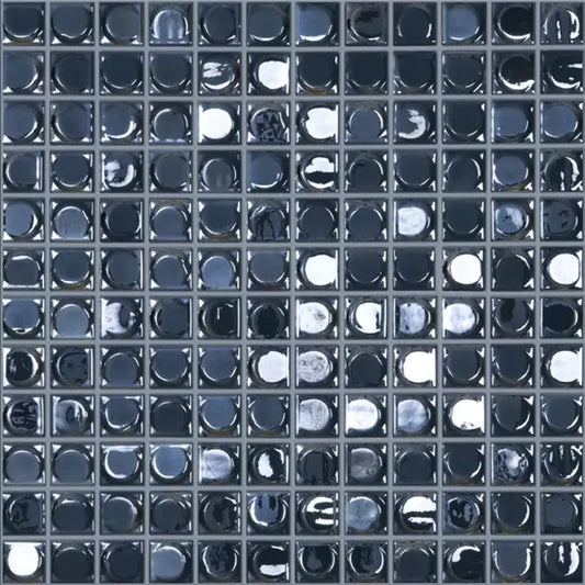 MODERN 1X1 AURA DARK BLUE GLOSSY GLASS - MOSAIC TILE