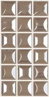 MODERN 1X1 EDNA COFFEE GLOSSY GLASS - MOSAIC TILE