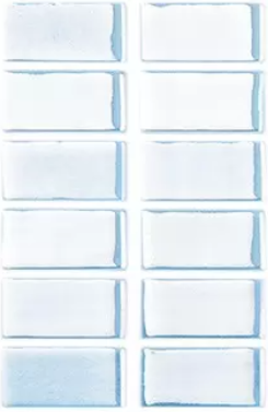 MODERN 1X2 RECTANGLES FOTO1 BLUE GLOW IN THE DARK GLOSSY GLASS MOSAIC TILE