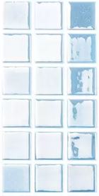 MODERN 1X1 SQUARES FOTOLUMI FIREGLASS#1 DARKER BLUE GLOSSY GLASS - 106 MOSAIC TILE