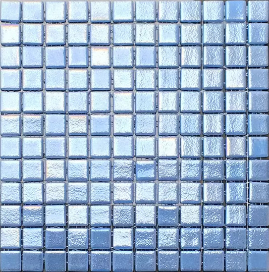 MODERN 1X1 SQUARES FOTO#1-106 ANTI FIREGLASS#1 DARKER BLUE ANTI-SLIP GLASS - 106 MOSAIC TILE