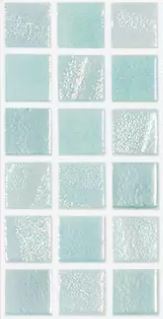 MODERN 1X1 SQUARES FUSION LIGHT GREEN AQUA LIGHT GREEN GLOSSY GLASS - MOSAIC TILE