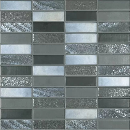 MODERN 1X3 JUMEIRAH GLOSSY GLASS - MOSAIC TILE