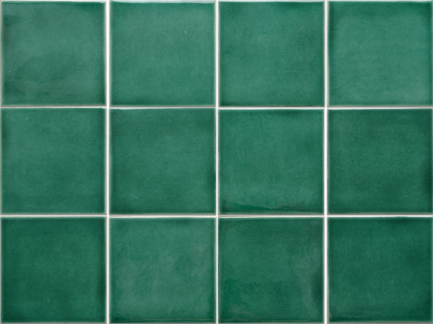 Modern 4X4 Green Square Glossy Ceramic Mosaic Tile B2C-KAZEGN1216MO4P - B2C TILE OUTLET