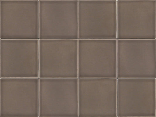 Modern 4X4 Gray Brown Square Glossy Ceramic Mosaic Tile B2C-KAZETA1216MO4P - B2C TILE OUTLET