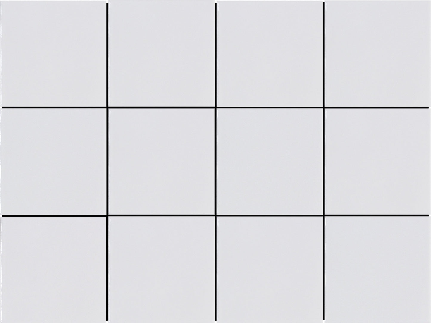 Modern 4X4 White Square Matte Ceramic Mosaic Tile B2C-KAZEWH1216MO4M - B2C TILE OUTLET