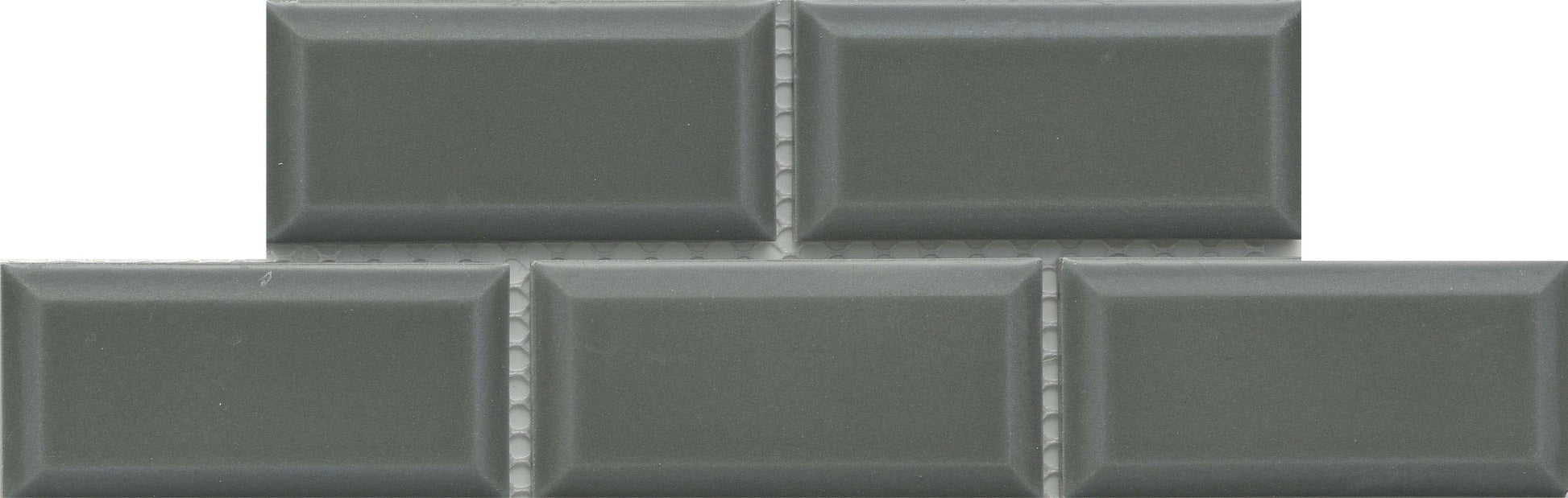 Classic 2X4 Gray Subway Glossy Porcelain Mosaic Tile B2C-REWAGR1112MBV - B2C TILE OUTLET