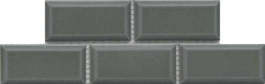 Classic 2X4 Gray Subway Glossy Porcelain Mosaic Tile B2C-REWAGR1112MBV - B2C TILE OUTLET