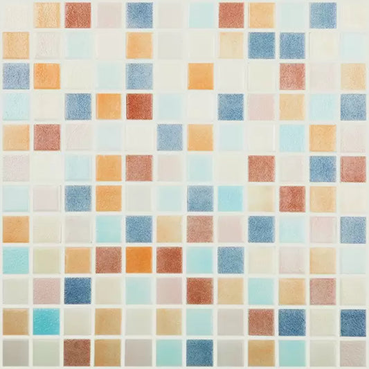 MODERN 1X1 PASTEL MIX GLOSSY GLASS - MOSAIC TILE