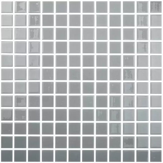 Modern 1X1 Squares 093108M Gray Glossy Glass -  108 Mosaic Tile - B2C TILE OUTLET