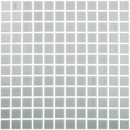 Modern 1X1 Squares 093109M Clear Gray Glossy Glass -  109 Mosaic Tile - B2C TILE OUTLET