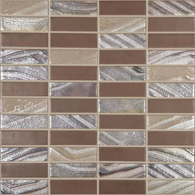 MODERN 1X3 TRIBECA GLOSSY GLASS - MOSAIC TILE