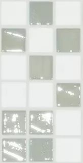 MODERN 1X1 WHITE DIAMOND GLOSSY GLASS - MOSAIC TILE