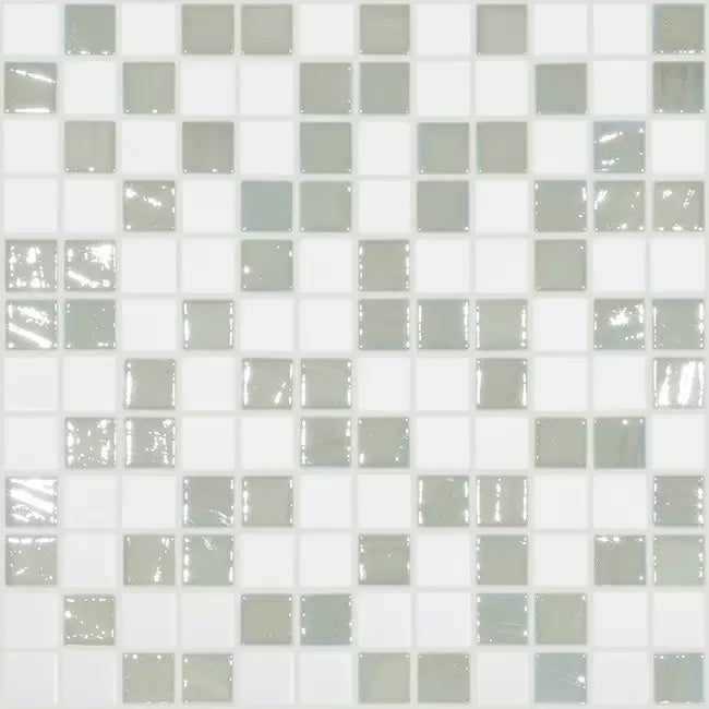 MODERN 1X1 WHITE DIAMOND GLOSSY GLASS - MOSAIC TILE