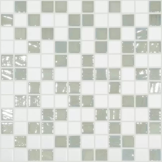 MODERN 1X1 WHITE DIAMOND GLOSSY GLASS - MOSAIC TILE